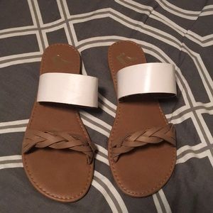 Tan & White Braided Sandal